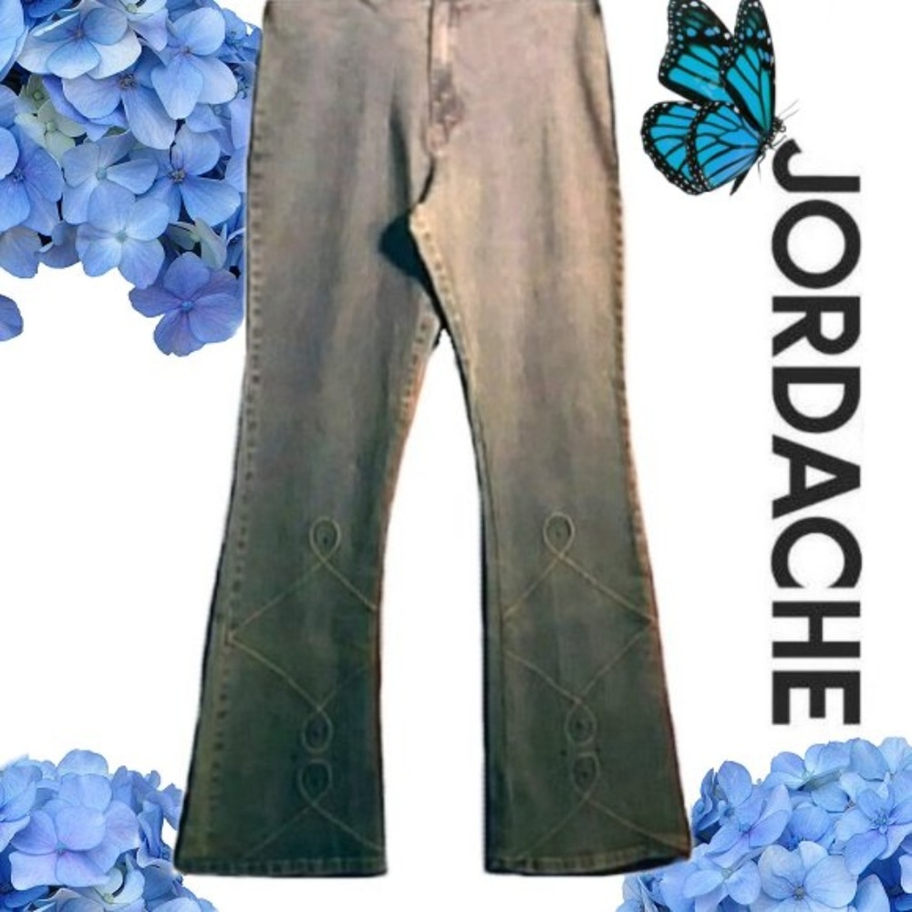 VINTAGE Y2K Jordache Stretch Denim Jeans Bell Bottom Bootcut Flare 13/14